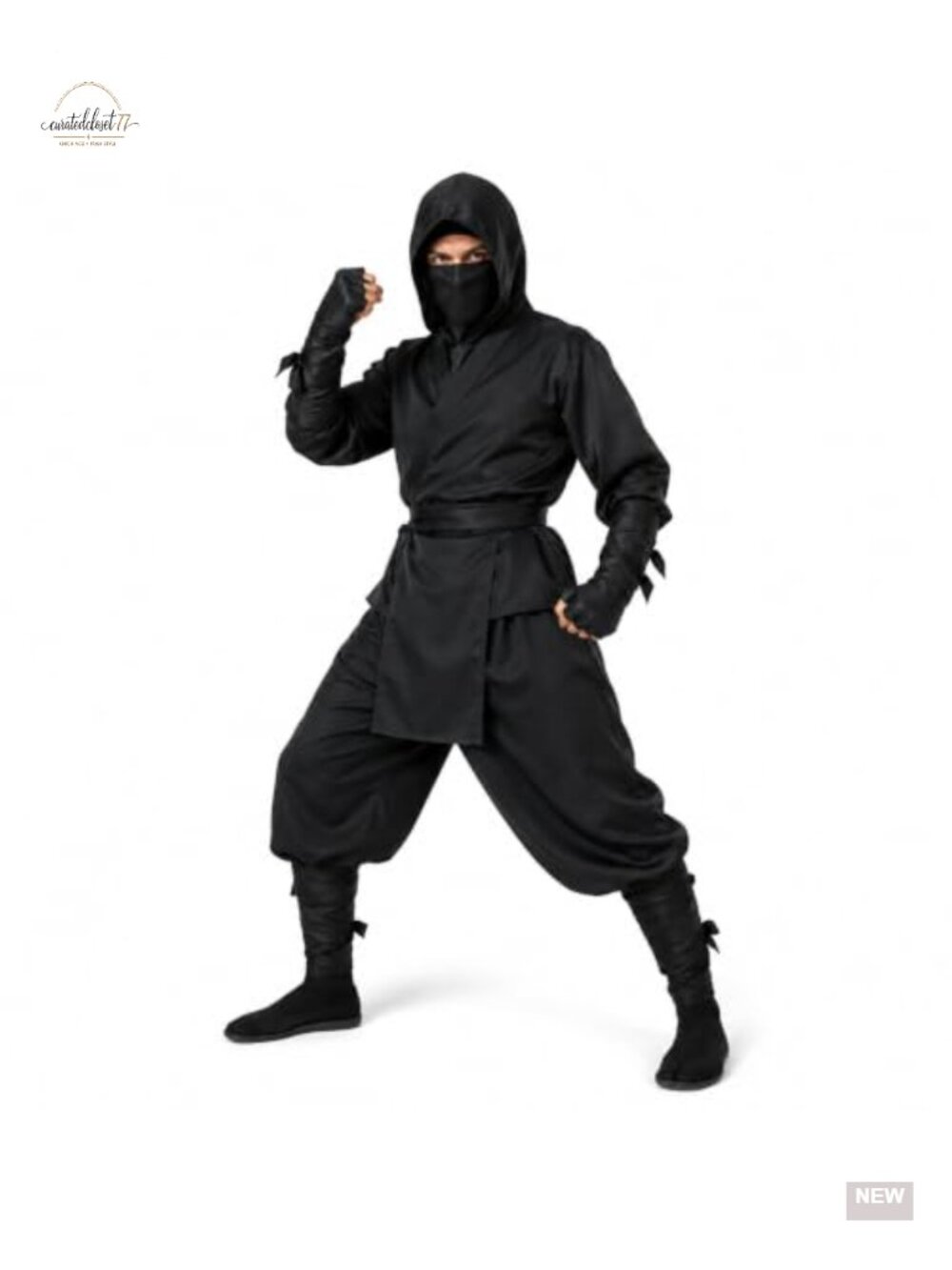 Men's Ninja Costume Japanese Samurai Swordsman Uniform Cosplay Outfit